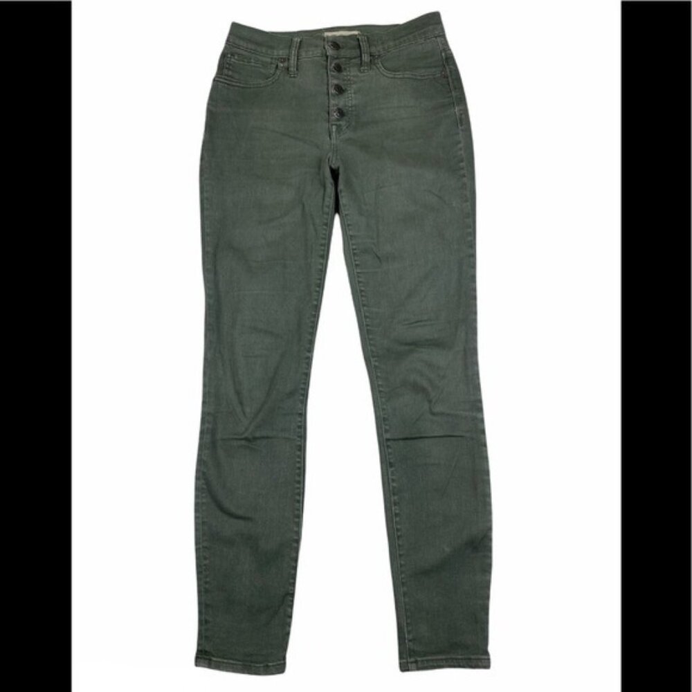 Madewell 9" High Rise Skinny Jeans 26 Green